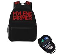 HFDGFJKKL Sac à dos Mylène Farmer Jeanne Daypack Grande Capacité Enfants Livre École Épaule pour Hommes Femmes Cadeaux d’Halloween et de Noël