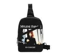 HFDGFJKKL Sac à dos Mylène Farmer Jeanne Poitrine Écharpe Bandoulière Poitrine Voyage Randonnée Sac à dos Festival des épaules cadeau