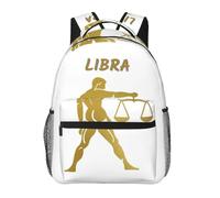 HFDGFJKKL Sac à dos Or Échelles De Justice Droit Avocat Juridique Fête Garçons Filles Livre Étudiants Voyage Scolaire Sac à dos Épaule Cadeaux d’Halloween et de Noël