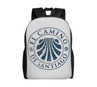 HFDGFJKKL Sac à dos personnalisé Santiago de Compostelle Camino s pour hommes, filles, étudiantes universitaires, livre de 15 pouces pour le festival d’ordinateurs portables