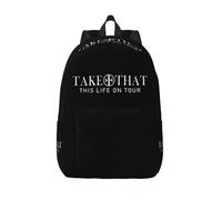 HFDGFJKKL Sac à dos Take That This Life On Tour 2024 Cadeau décontracté Sac à dos d’affaires de lycée pour hommes Femmes Sac à bandoulière pour ordinateur portable Cadeaux d’Halloween et de Noël