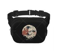 HFDGFJKKL Sac à dos The Great Wave Off Kanagawa Carré double couche à taille à la taille, sac banane bandoulière à bandoulière ajustable pour hommes