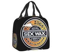 HFDGFJKKL Sacs à lunch personnalisés Mr Zogs Surfing Sex Wax isolé pour le camping Voyage Étanche Thermique Glacière Bento Boîte Femmes Enfants Cadeaux d’Halloween et de Noël