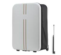 HFDJRWK Foldable Carry-on Suitcase with Spinner Wheels, Reinforced Bottom Pads, 3-Stage Telescopic Handle, Lightweight Business Travel Trolleyffaires Léger(White,24in)