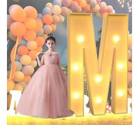 HFDJRWK Grande Enseigne Lumineuse en Lettres, Cadre en Mosaïque de Ballons, Idéale for Une Fête de Baptême Ou Une Demande en Mariage. Panneau en Mousse Prédécoupé À Monter Soi-même.(M,70cm)