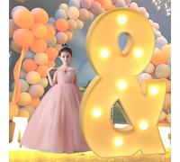 HFDJRWK Grande Enseigne Lumineuse en Lettres, Cadre en Mosaïque de Ballons, Idéale for Une Fête de Baptême Ou Une Demande en Mariage. Panneau en Mousse Prédécoupé À Monter Soi-même.(Symbol,120cm)