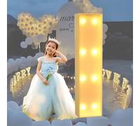 HFDJRWK Grande Enseigne Lumineuse Néon, Lettres Encadrées de Ballons en Mosaïque, Idéale for Les Anniversaires, Les Baby Showers Et Autres Fêtes.(I,70cm)