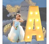 HFDJRWK Grande Enseigne Lumineuse Néon, Lettres Encadrées de Ballons en Mosaïque, Idéale for Les Anniversaires, Les Baby Showers Et Autres Fêtes.(A,100cm)