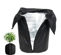 HFDJRWK Winter Frost-Proof Pot Cover Frost and Freeze Protection Insulated Pot/Shrub/Tree Cover Protective Cover Designed for Potted Shrubs and Fruit Trees(Black,65 * 70cm)