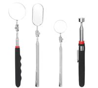 HFDONGL Lot de 4 miroirs d'inspection télescopiques avec tige magnétique télescopique rotative à 360 ° pour vérifier l'état du véhicule
