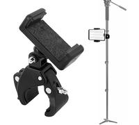 HFDONGL Support de téléphone portable pour vélo - Pivotant à 360 ° - Compatible avec la plupart des smartphones - Support de microphone pour moto et bicyclette