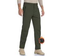 HFDWYJ Pantalon Homme Hiver Polaire Épais Chaud Coupe-Vent Imperméable Randonnée Soft Shell Extérieur
