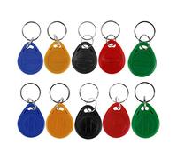 HFeng 10pcs 125KHz RFID Access Key Carte de contrôle de proximité Proximité EM4100 Porte-clés Porte-clés Smart ID Keycard pour Porte système NFC jeton tag (Mix Color)