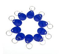 HFeng (pack de 100) 125KHz RFID Contrôle D'accès Porte-clés Proximité EM4100 TK4100 Porte-clés Smart ID Carte pour Porte Système de verrouillage électrique nfc jeton tag Bleu