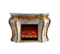 HFERTSCN Accueil 57 "Fiche décorative avec Manteau rétro américain, Flamme réaliste à Flamme réaliste décoration de cheminée électrique Autonome FANDIAO
