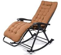 HFERTSCN Chaise à Bascule d'été Rocking Rocking for Balcony Garden Leisure Relax Chaise Lazy Chaise Lounge Chaise Pliante Chaise Adult Office Outdoor Nap Reclin (Style F) FANDIAO