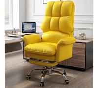HFERTSCN Chaise de Bureau à Domicile Ergonomic High Back avec Support Lombaire ajusté et accoudoirs et Chaise de Bureau exécutif pour Adultes (Taille Jaune) FANDIAO