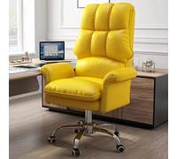 HFERTSCN Chaise de Bureau à Domicile Ergonomique avec Support Lombaire réglable et Chaise de Bureau arrière avec Armes pour Adultes Chaise de Jeu exécutif (Taille Jaune) FANDIAO