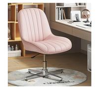 HFERTSCN Chaise de Bureau à mi-Dos réglable sans Bras à Jambes croisées Chaise de Bureau pivotant sans Roues idéal pour Le Travail Informatique et l'utilisation de la vanité FANDIAO