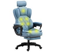 HFERTSCN Chaise de Bureau d'ordinateur chauffée Ergonomique avec Repose-Pieds de Massage à 7 Points et Chaise de tâche pivotante de l'oreiller Lombaire pour Le Confort du Bureau FANDIAO