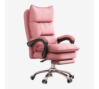 HFERTSCN Chaise de Jeu Big et Grande Ergonomique avec Roues pour Chaise de Bureau réglable à la Hauteur des Adultes avec Accessoire et Tabouret arrière épais (Rose) FANDIAO