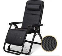 HFERTSCN Chaise de Salon, Fauteuil inclinable à gravité zéro Robuste, Chaise Pliante de Jardin, Fauteuil inclinable Pliant en Plein air pour Patio, Plage, Camping, Piscine (C) FANDIAO