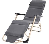 HFERTSCN Chaise Longue, Sun Lounger Garden Chaises Lit Pliant ménage Chaise inclinable, Chaise Pliante Portable Chaise Salon de Salon à Double Utilisation (avec Pad) FANDIAO