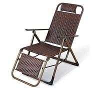 HFERTSCN Chaise Rattan Fauteuil inclinable Chaise de Salon de terrasse réglable à la Maison Chaise Siesta Siesta Portable et Chaise de Salon Pliante Stable intéressante FANDIAO