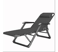 HFERTSCN Chaise zéro gravité Chaise Salon extérieur chaises de Patio avec Oreiller et remboursement de Pliage réglable pour la Gamme de Plage de terrasse de terrasse (Couleur: b Noir) FANDIAO