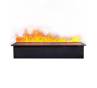 HFERTSCN Cheminée électrique cheminée à Vapeur à Eau encastrée Ultra Mince Foyer électrique avec Une Flamme réaliste LED, Chauffage de cheminée à télécommande (XL) FANDIAO