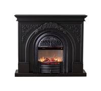 HFERTSCN Fiche électrique Autonome à Domicile, Chauffage de cheminée électrique de 51,1 "avec Manteau, Noyau en Forme de Cage à Oiseaux, télécommande, 750 / 1500W, décoration de Protection des