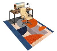 HFERTSCN Grand Tapis de Chaise de Bureau sans Glissade et Protecteur du Sol Dur Protecteur de Jeu en Caoutchouc 120x150 cm idéal pour Les Bureaux à Domicile et au Bureau empêche l'usure et la Larme