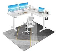 HFERTSCN Mat de Chaise de Bureau pour Tapis - Protecteur de Plancher pour Les chaises roulantes Jeu et Bureau Utilisez Un Tapis à tas Bas/Moyen Glide Facile 80 x 100 cm FANDIAO