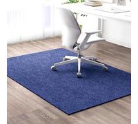 HFERTSCN Mat de Protection du Sol Bleu pour Chaise de Bureau - sous-Ligne de Chaise antidérapante résistante à SCRACK-Rack-RESTANT pour Les planchers de Bois Dur et de Tapis FANDIAO