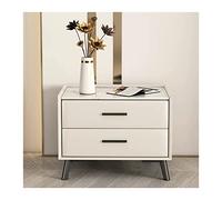 HFERTSCN Nightstand Nightstand Nightstands Artificial Leather Table d'appoint Moderne avec 2 tiroirs Armoire de Rangement pour Table de Chambre à Coucher (Couleur: Or, Taille: L45XD40XH45CM) Espoir (
