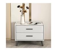 HFERTSCN Nightstand Nightstand Nightstands Artificial Leather Table d'appoint Moderne avec 2 tiroirs Armoire de Rangement pour Table de Chambre à Coucher (Couleur: Or, Taille: L45XD40XH45CM) Espoir (