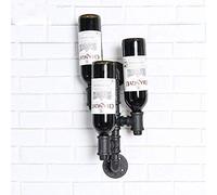 HFERTSCN Porte-Bouteille de vin Mural européen Iron Multi-Bottle Iron Industriel Style Retro Vin Bottle Bouteille Rouge Route FANDIAO