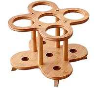 HFERTSCN Rack de vins de Stockage de vins étagère en Bambou Naturel en Bambou Natural Bamboo pour 5 Red Wine Storage Crafts Home Decorations Interior Decorations for Party ou Banquet FANDIAO