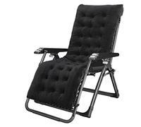 HFERTSCN Sun Lounger Rendin de pelouses Pliantes chaises Longues de pelouse pour Manger des chaises de gravité zéro inclinables pour Patio, Conservatoire, Jardin Max.200kg - Noir FANDIAO