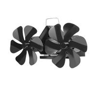 HFERTSCN Ventilateur de brûleur, Fans de poêle brûleurs en rondins, Ventilateur de brûleur en rondins, Ventilateur de poêle à Bois à 12 Lame Ventilateur de cheminée Chauffage à Chauffe FANDIAO