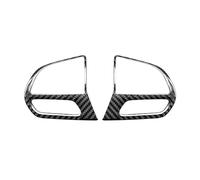 HFEWCVK Autocollant en Fiber de Carbone Dur véritable for Panneau de Volant Dodge Challenger Charger 2015 - 2023, Garniture de Couverture de Cadre de Bouton for Chrysler