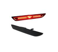HFEWCVK Convient for Ford Mustang 2015-2018 Feux de position latéraux de garde-boue Lentille fumée Rouge LED 48-SMD 3D Mustang Design Feux de position latéraux de pare-chocs arrière(2015-2018)