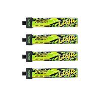HFFOZMD Batterie pour BETAFPV Lava II 1S, 320mah, 3.8V, 95C, connecteur BT2.0, pour Air65, Meteor65 Pro, Cetus(4pcs)