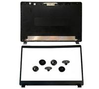 HFFOZMD Coque pour Ordinateur Portable Acer Aspire 3 A315-42 A315-42G A315-54 A315-54K A315-56 N19C1, Coque arrière/Lunette Avant/supérieure/inférieure/charnières(Black A and B Cover)