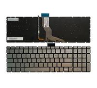 HFFOZMD pour Clavier américain/Espagnol/Latin/Britannique pour HP 15-BR 15-BS 15-BU 15-BW 15-AC 15-AY 15-EF 17-BS 250 255 256 G6 AP2040001C1 TPN-C129 C130(SP Silver Backlit)