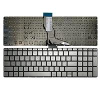 HFFOZMD pour Clavier américain/Espagnol/Latin/Britannique pour HP 15-BR 15-BS 15-BU 15-BW 15-AC 15-AY 15-EF 17-BS 250 255 256 G6 AP2040001C1 TPN-C129 C130(Spanish Silver)