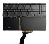 HFFOZMD pour Clavier américain/Espagnol/Latin/Britannique pour HP 15-BR 15-BS 15-BU 15-BW 15-AC 15-AY 15-EF 17-BS 250 255 256 G6 AP2040001C1 TPN-C129 C130(US Gray Backlit)