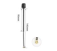 HFFOZMD pour FlyFishRC pour antenne FPV Double Bande - 2,4/5,8 GHz LHCP (UFL/UFL) 40/95/145 mm | Drones Longue portée compatibles DJI O3(1PC Black 145mm)