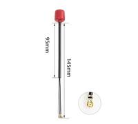 HFFOZMD pour FlyFishRC pour antenne FPV Double Bande - 2,4/5,8 GHz LHCP (UFL/UFL) 40/95/145 mm | Drones Longue portée compatibles DJI O3(1PC Red 145mm)