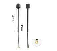 HFFOZMD pour FlyFishRC pour antenne FPV Double Bande - 2,4/5,8 GHz LHCP (UFL/UFL) 40/95/145 mm | Drones Longue portée compatibles DJI O3(2PC Black 145mm)